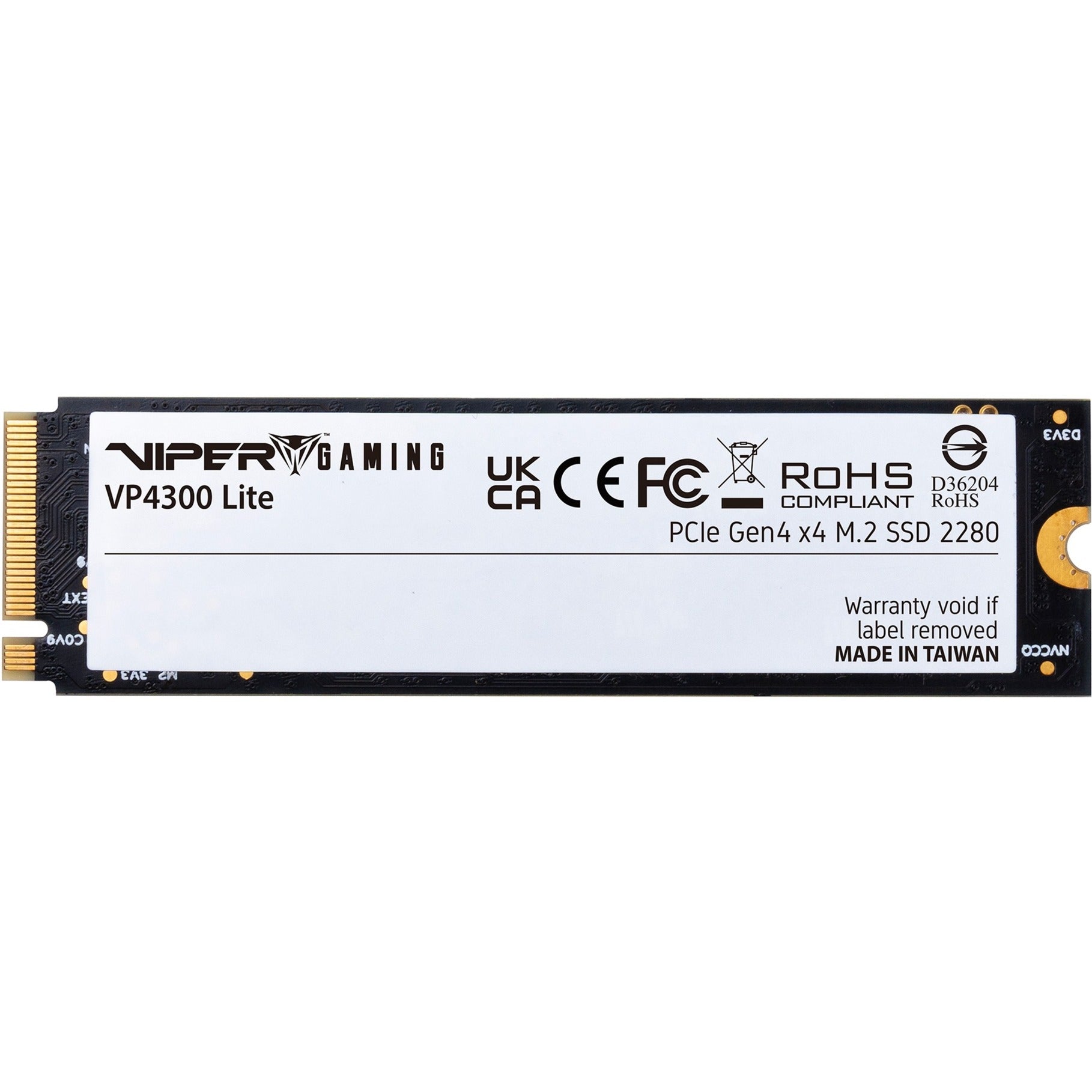 Patriot vp4300 lite 1 tb ssd (zwart, pcie 4.0 x4, nvme 2.0, m.2 2280)