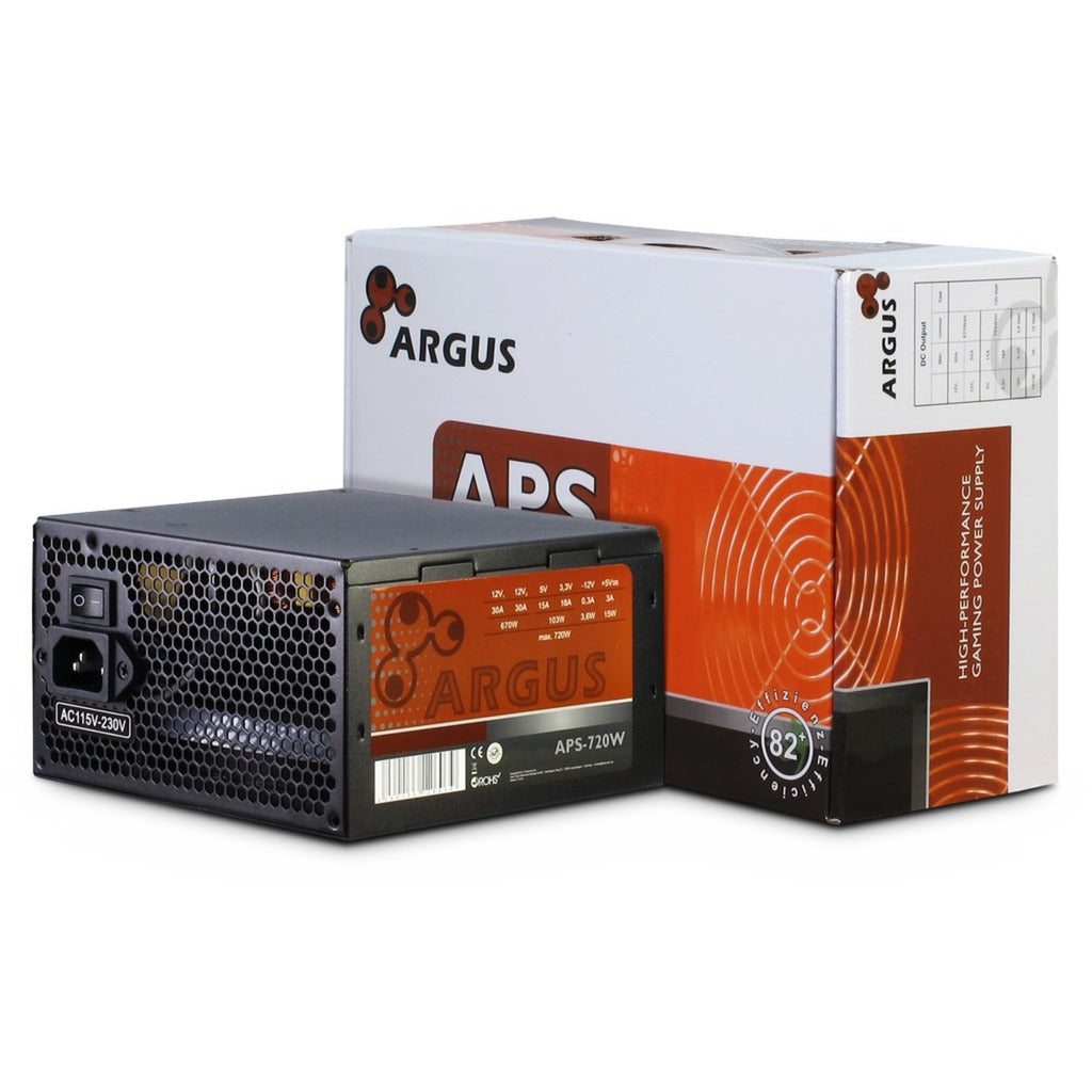 Inter-tech argus aps-720 720 watt voeding (zwart, 2x pcie)