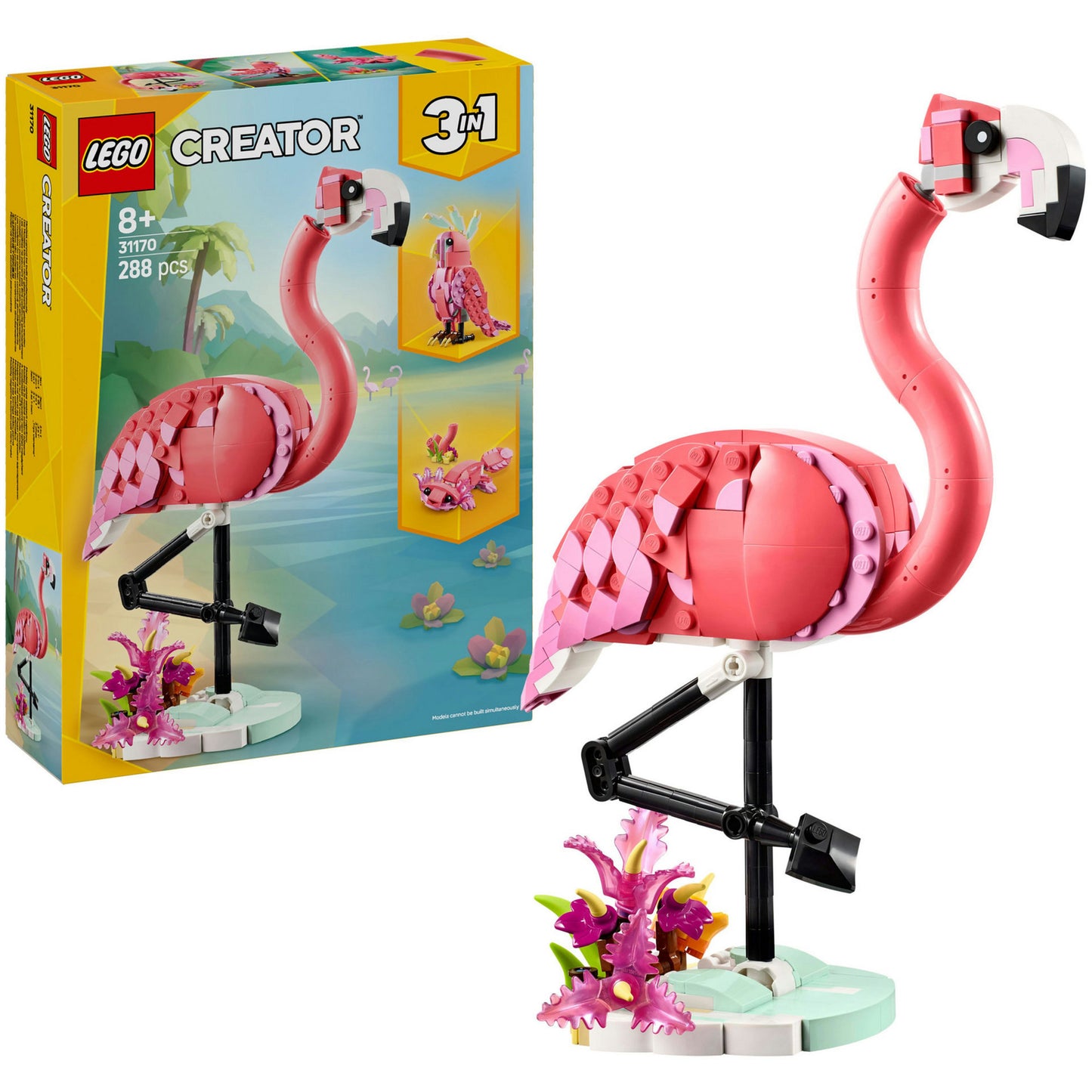 Lego ® creator 3in1 wilde dieren: roze flamingo set - 31170