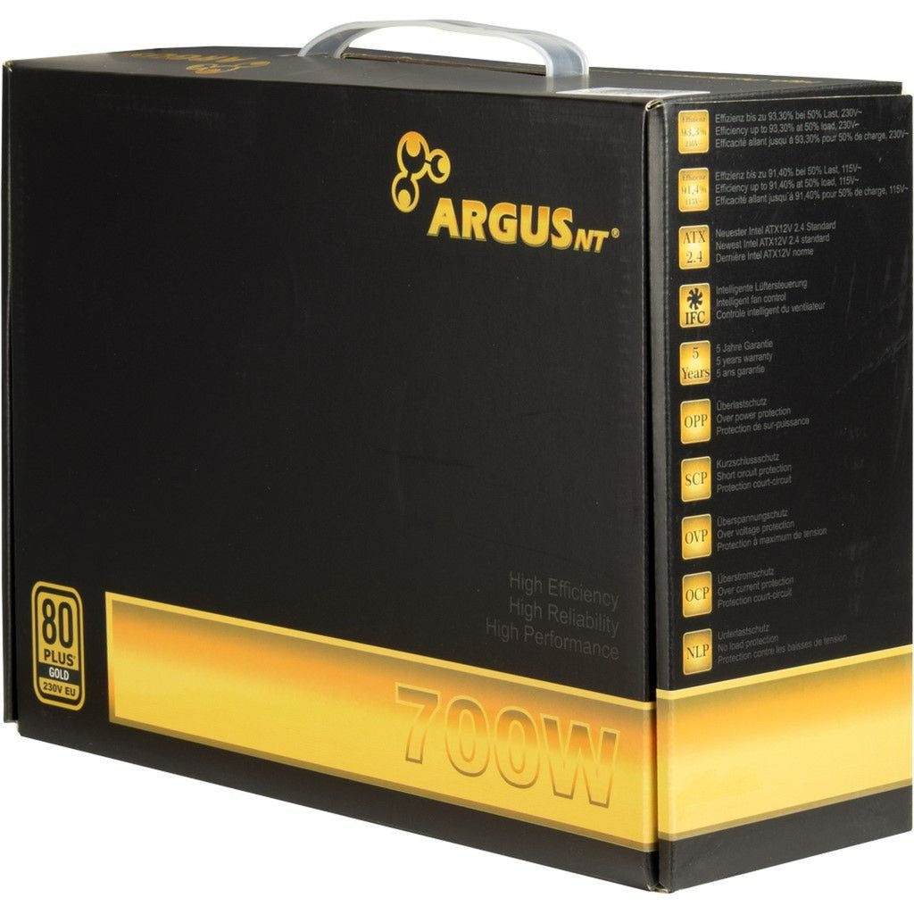 Inter-tech argus gps-700 700 watt voeding (zwart, 4x pcie)