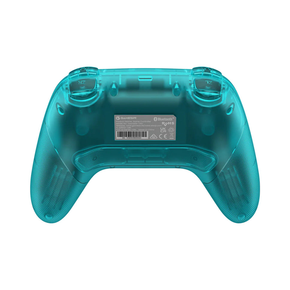 Gamesir nova hd rumble ns controller (blauwgroen, pc, steam, android, ios, switch, bluetooth 2.4 ghz usb)