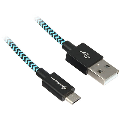 Sharkoon usb-a 2.0 naar micro-usb-b kabel (zwart lichtblauw, 1 meter)