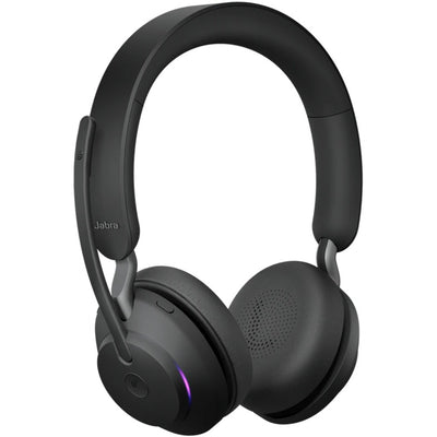 Jabra evolve2 65, ms stereo on-ear headset (zwart, microsoft teams, bluetooth)