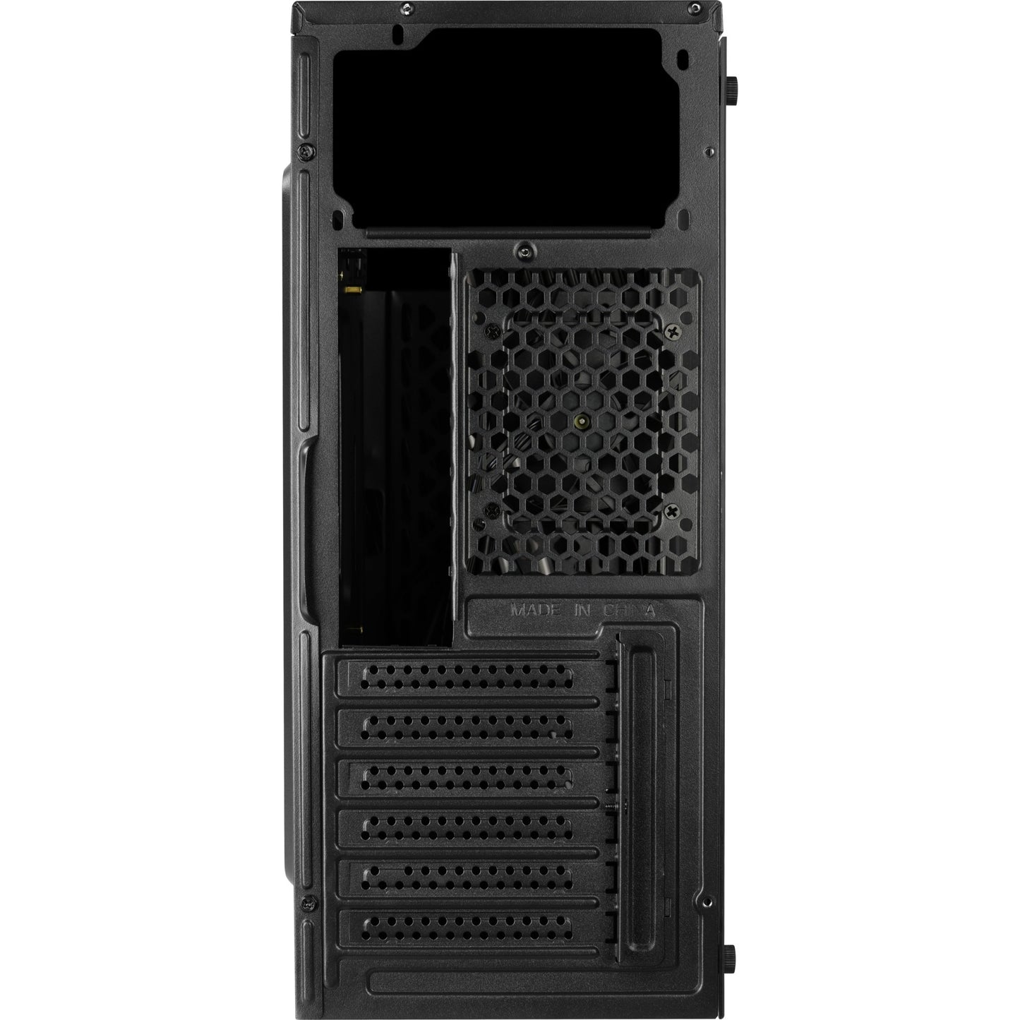 Aerocool streak midi tower behuizing (zwart | 3x usb-a | rgb | window)