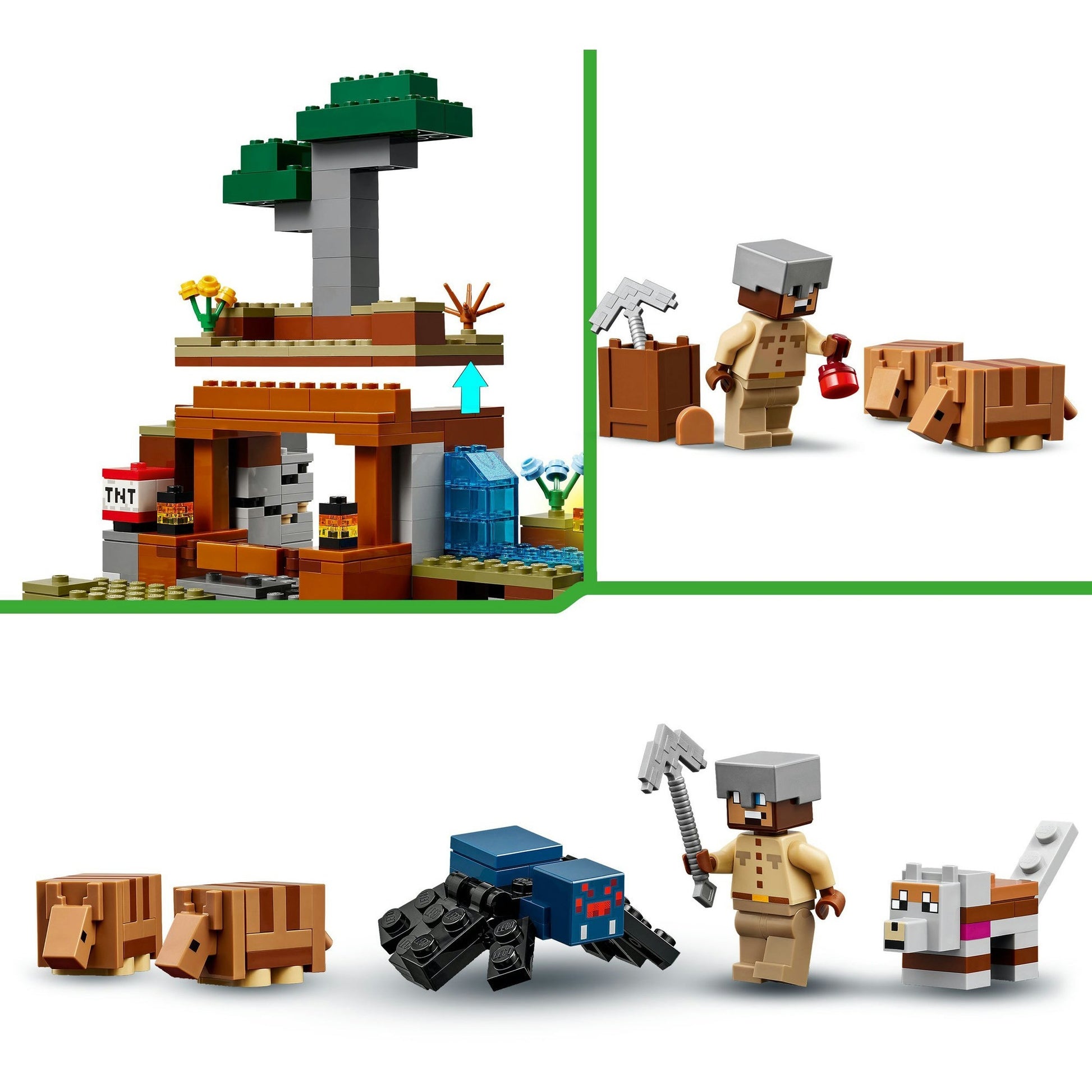 Lego minecraft de gordeldieren bij de mijn - 21269