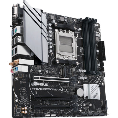 Asus prime b650m-a wifi ii socket am5 moederbord (zwart, raid, 2,5gb-lan, wlan, bt, sound, µatx)