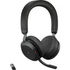 Jabra evolve2 75 on-ear headset (zwart, link380a, microsoft teams)