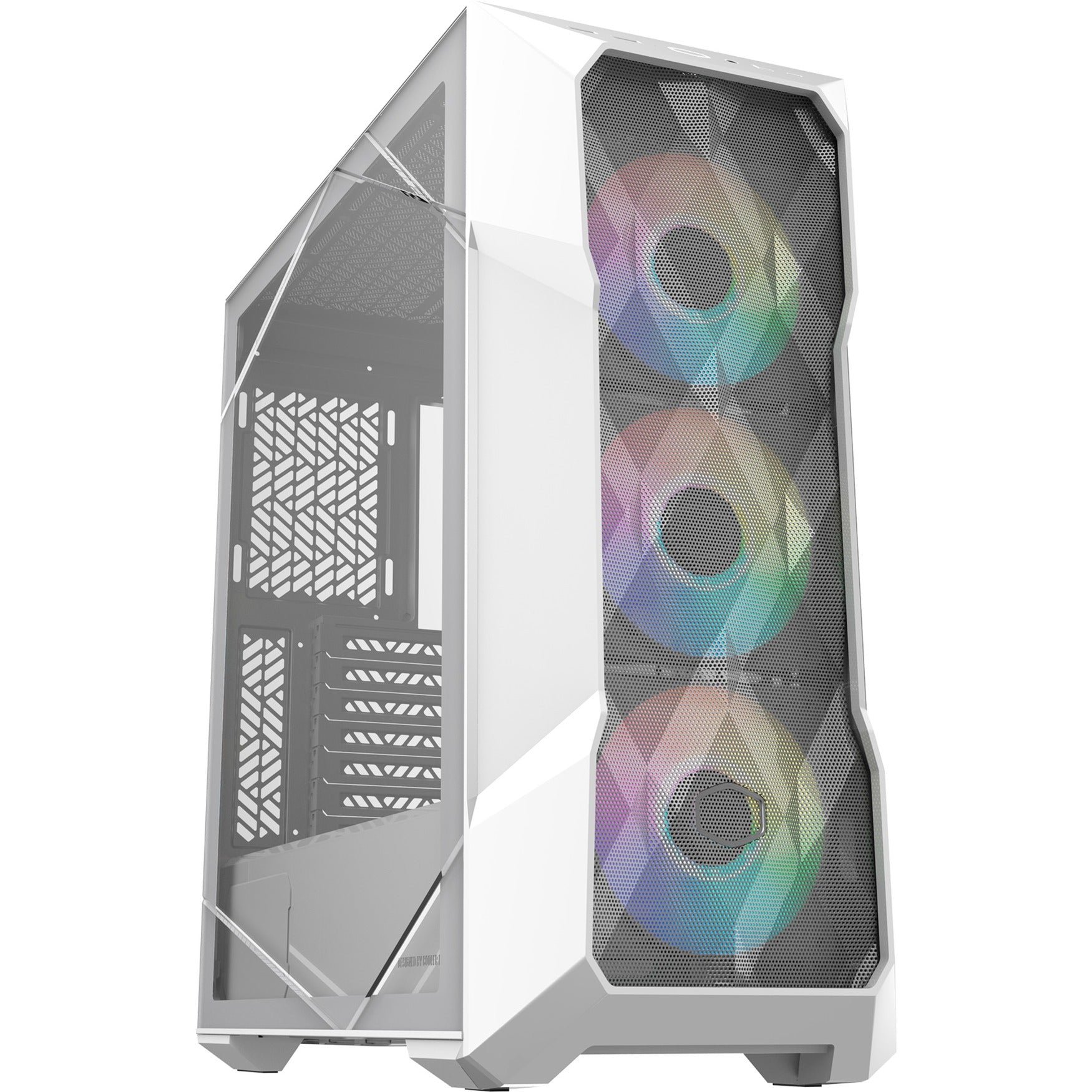 Cooler master masterbox td500 mesh v2 midi tower behuizing (wit | 2x usb-a | 1x usb-c | rgb | tempered glass)