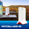 Fritz! box 6825 4g edition international wlan lte router (wit rood, mesh wi-fi, 4g 3g)