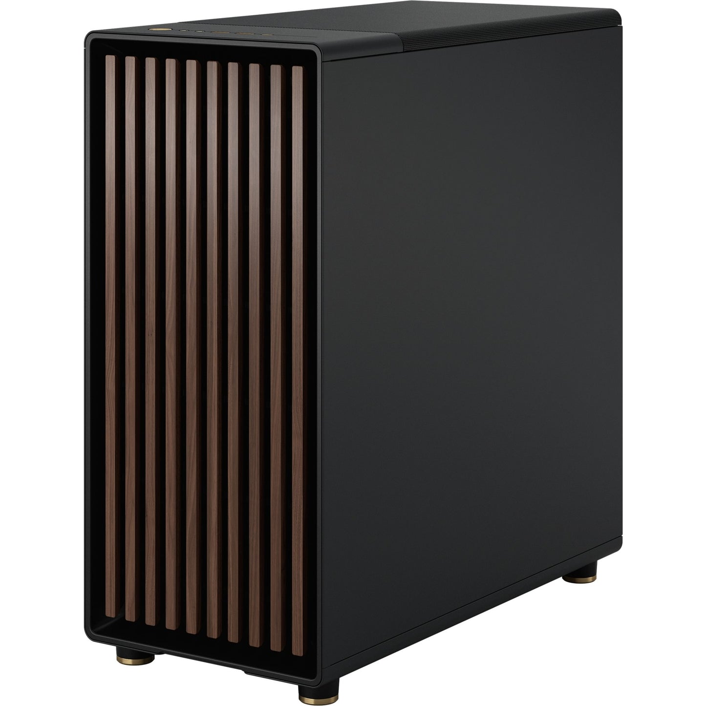 Fractal design north midi tower behuizing (zwart houtkleur | 2x usb-a | 1x usb-c)
