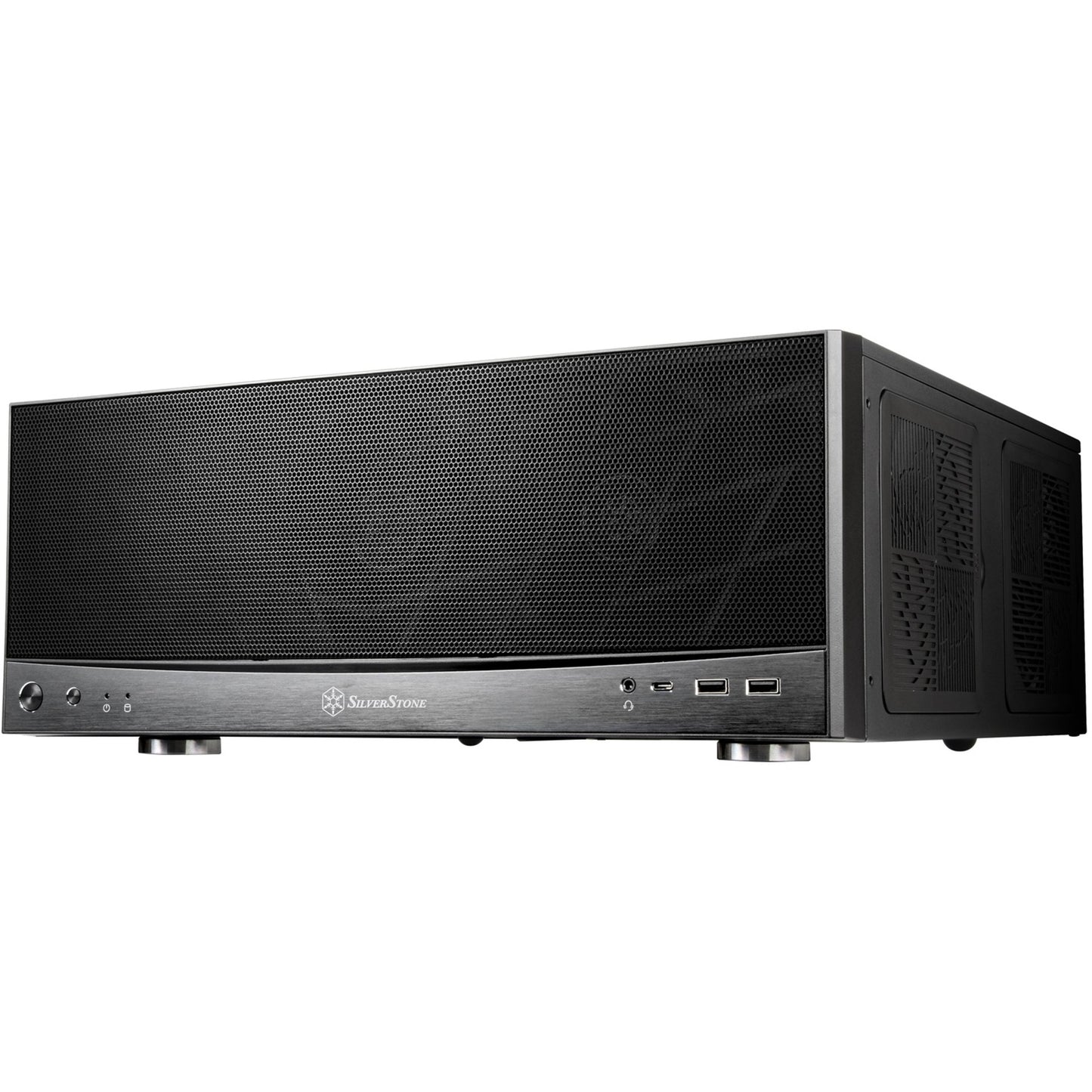 Silverstone sst-gd11b htpc behuizing (zwart | 2x usb-a | 1x usb-c)