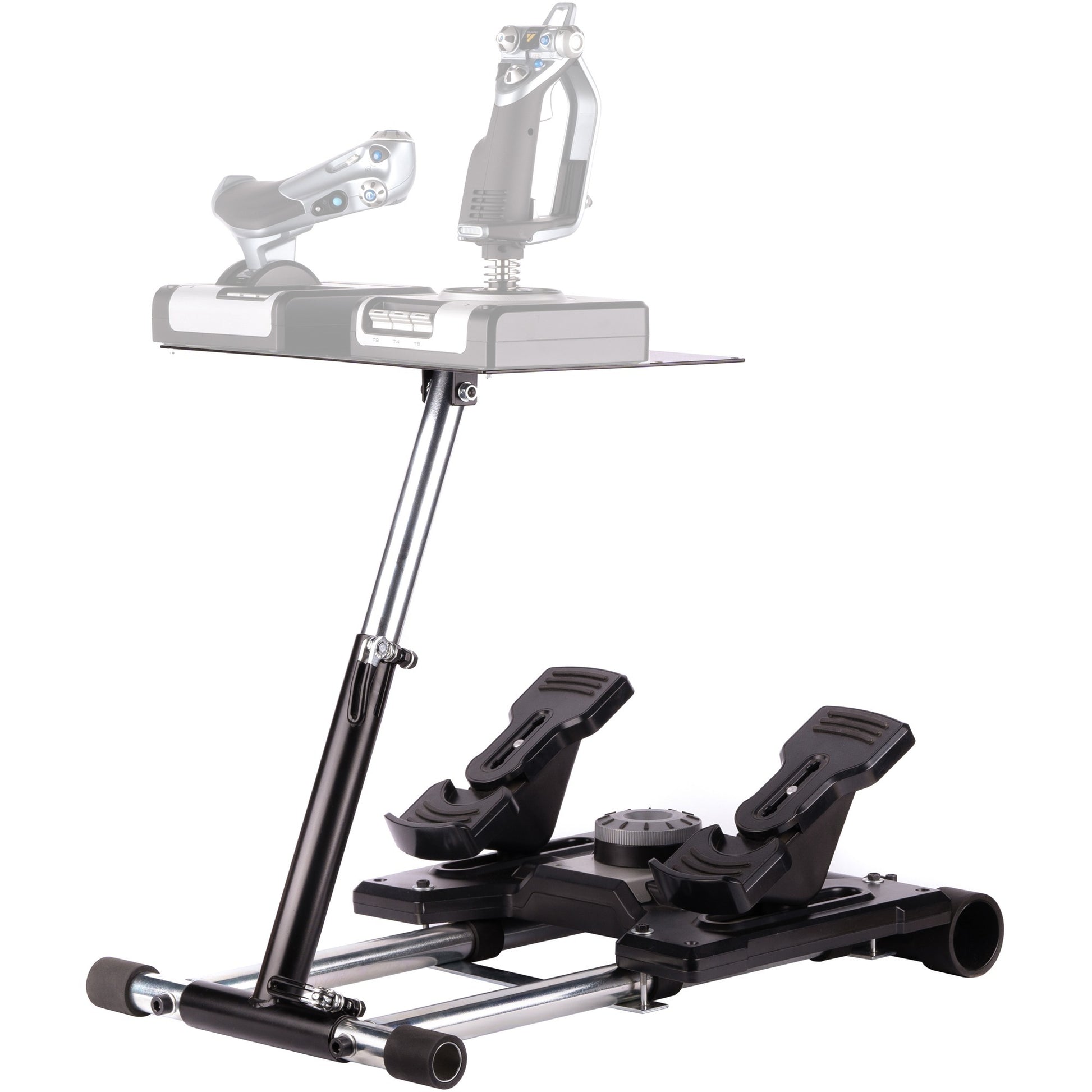Wheel stand pro deluxe v2 thrustmaster hotas warth houder (zwart, voor thrustmaster hotas warthog, saitek x-55, x52, pro en x65)