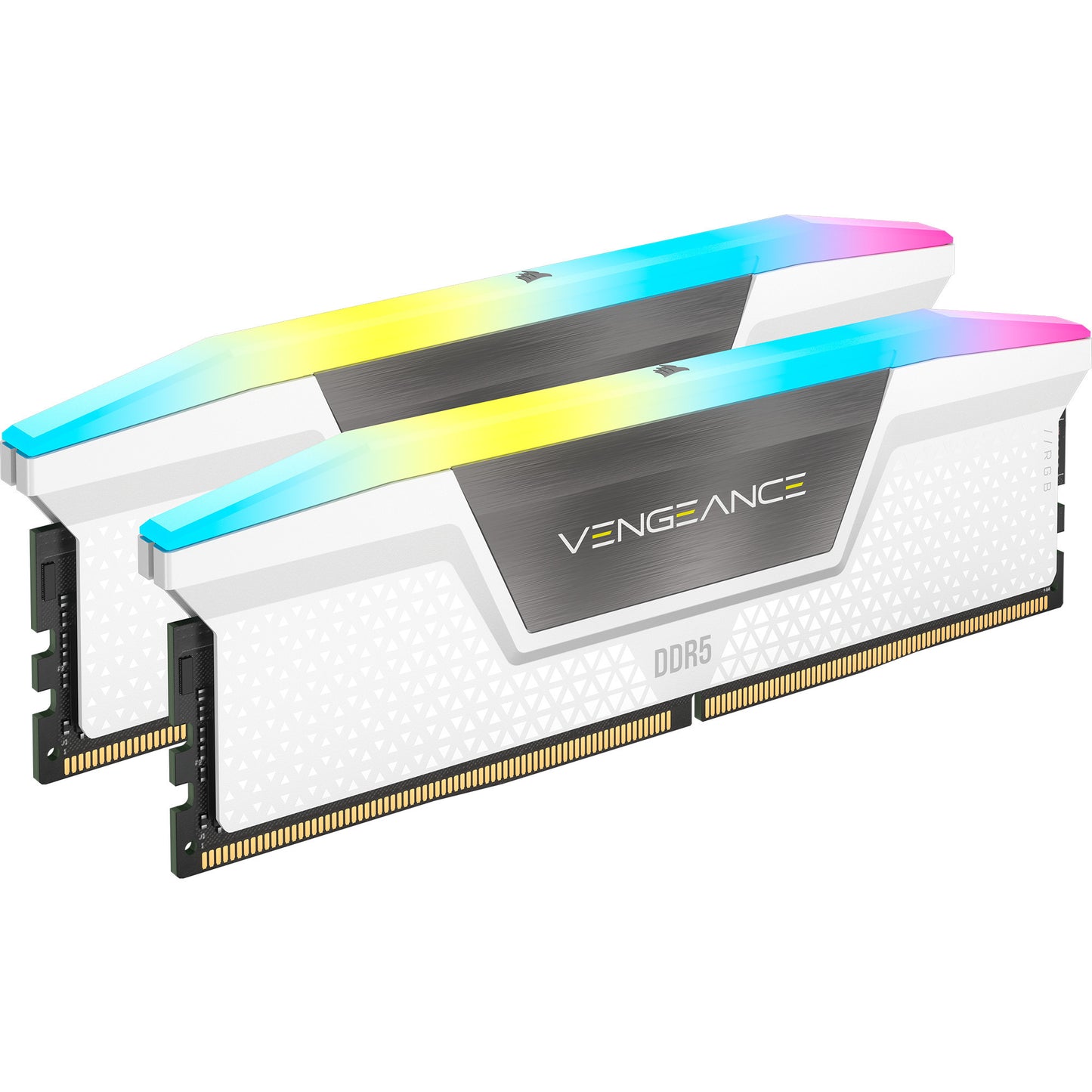 Corsair vengeance rgb 32 gb ddr5-6000 (2x 16 gb) werkgeheugen (wit, cmh32gx5m2d6000z38w, xmp, expo)