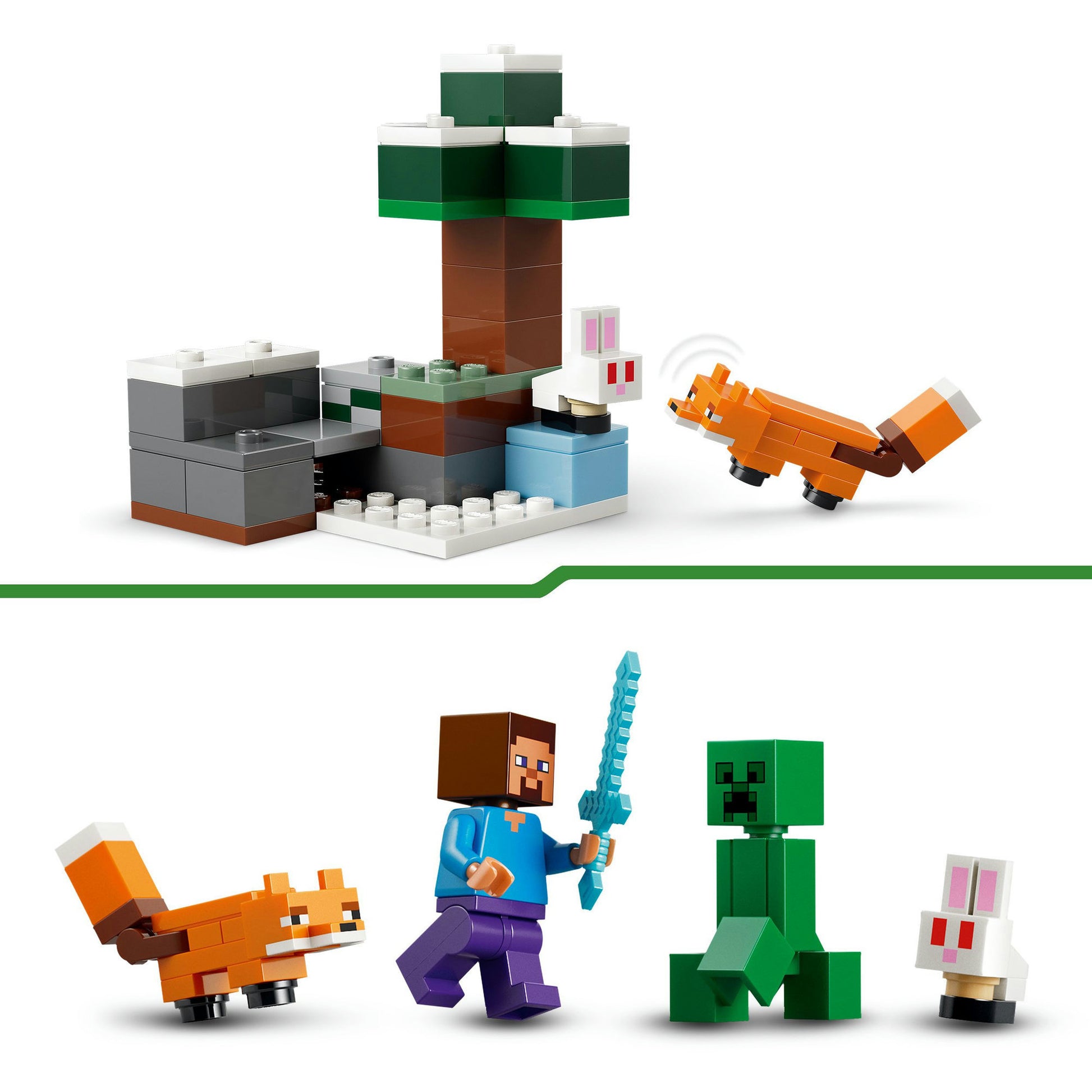 Lego minecraft - steve's taiga-avontuur constructiespeelgoed (21583)
