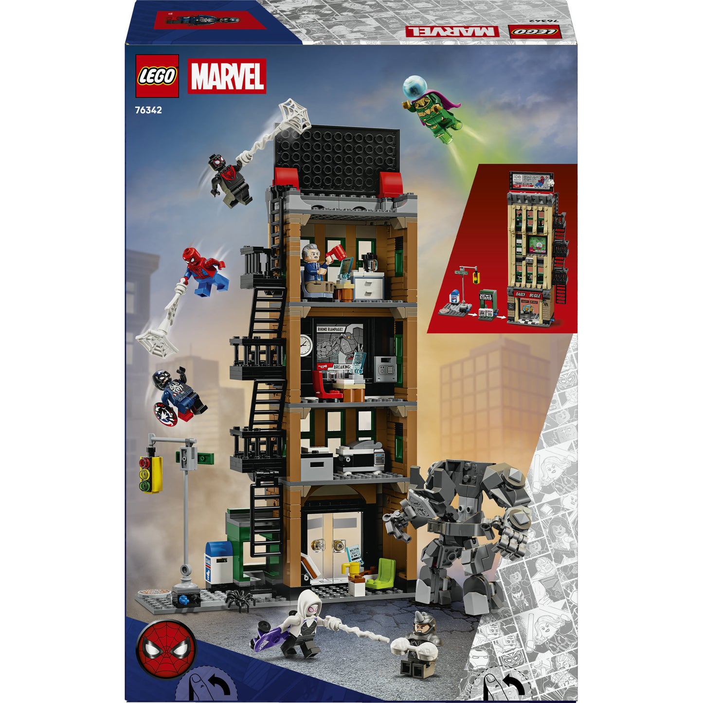 Lego super heroes 76342 marvel spider-man vs. mysterio: de daily bugle