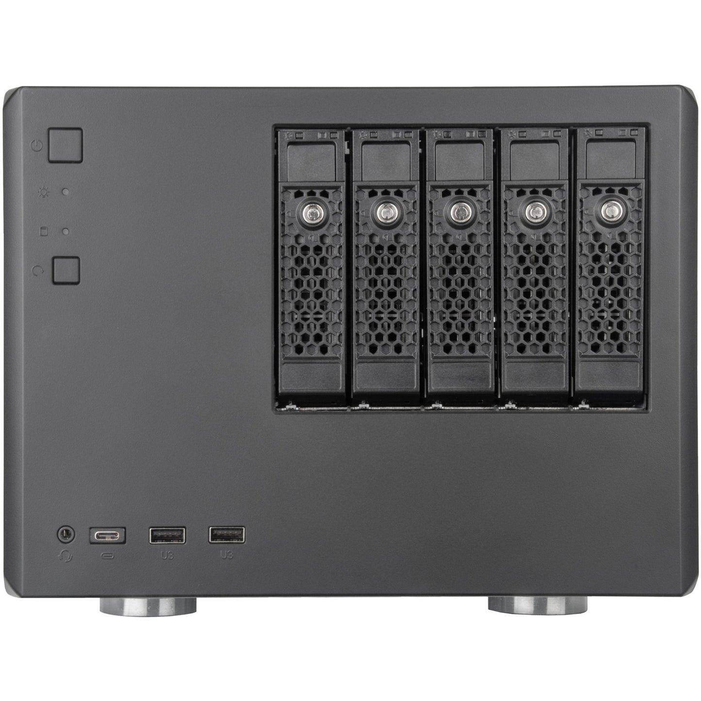 Silverstone sst-cs351 mini tower behuizing (zwart | 2x usb-a | 1x usb-c)