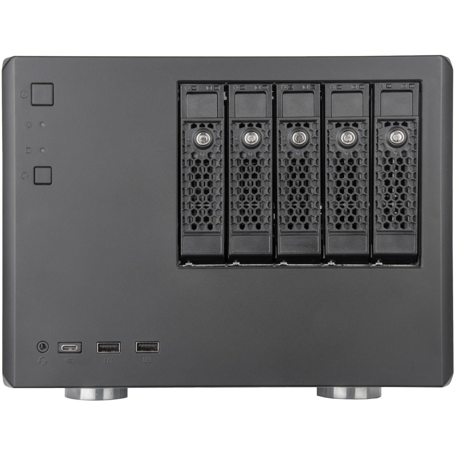 Silverstone sst-cs351 mini tower behuizing (zwart | 2x usb-a | 1x usb-c)