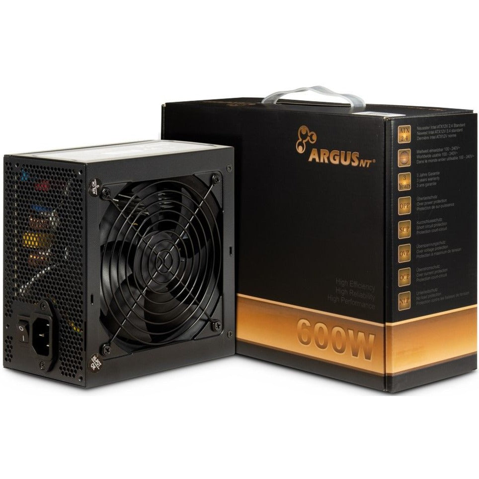 Inter-tech argus bps-600 600 watt voeding (zwart, 4x pcie)