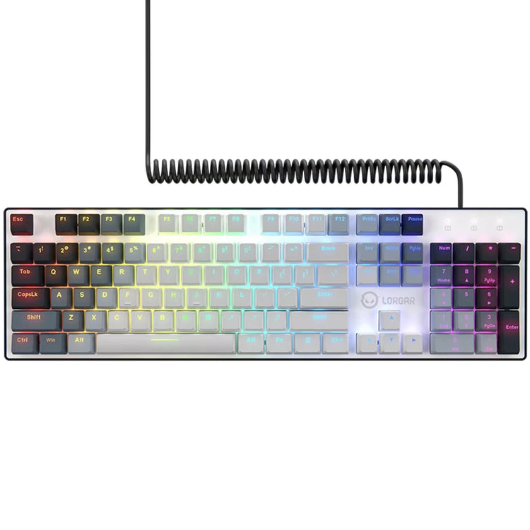 Lorgar azar 514 rgb mechanisch gaming toetsenbord (wit, us lay-out (qwerty), logar dream, 100%, rgb)