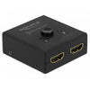 Delock hdmi switch 2 - 1 bidirectional 4k 60 hz (zwart)