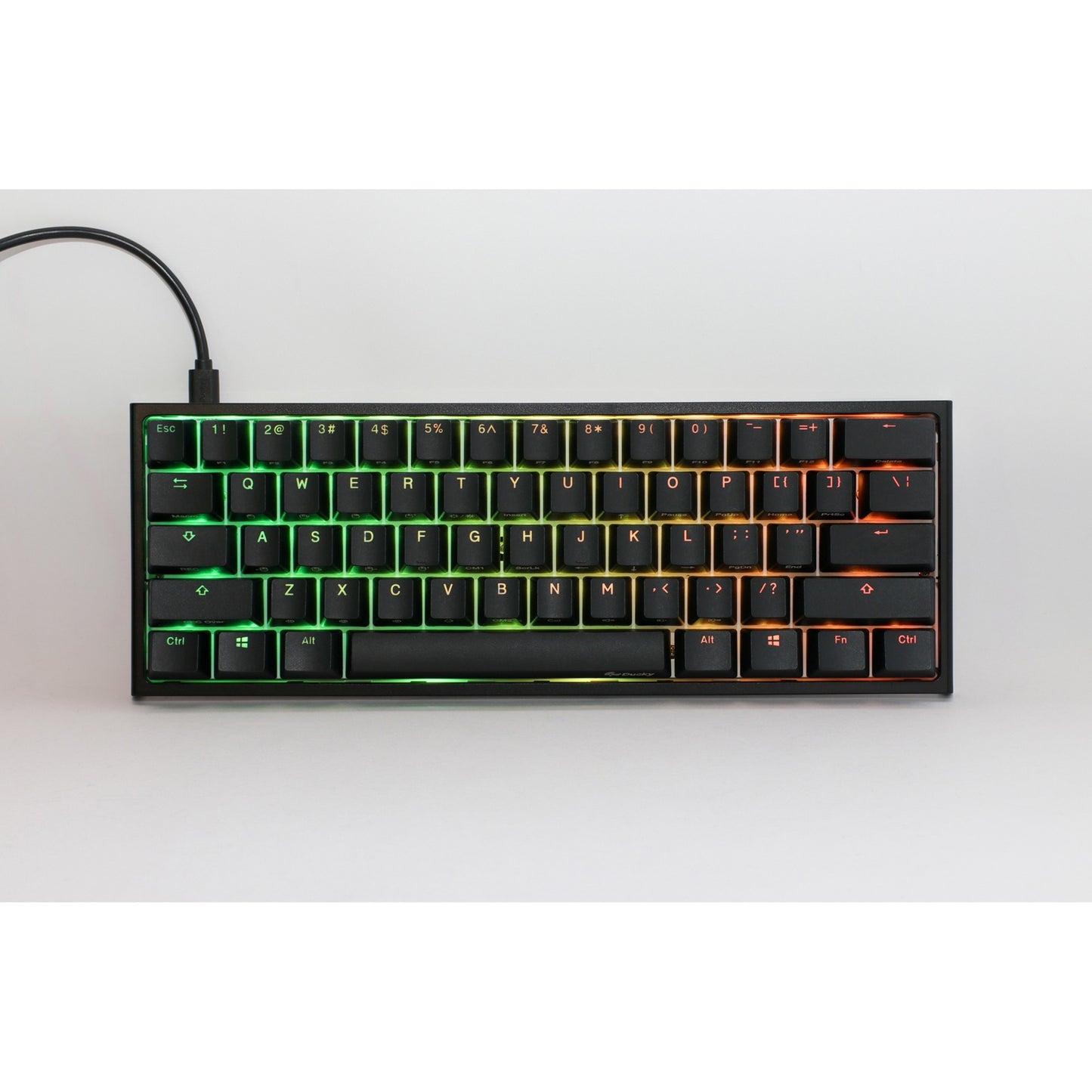 Ducky one 2 pro mini classic rgb mechanisch gaming toetsenbord (zwart, us lay-out (qwerty), cherry mx speed silver, 60%, rgb led, double-shot pbt, quack mechanics)