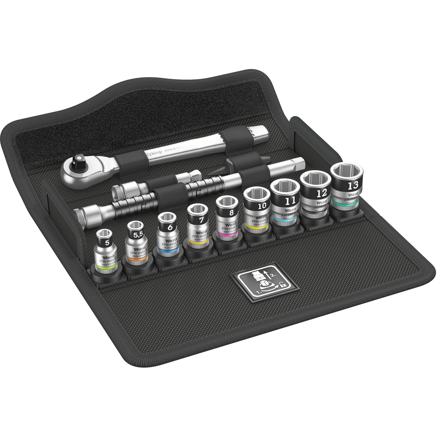 Wera metall-knarrensatz 8100sa 12hf 1 4 gereedschapsset (28-delig)