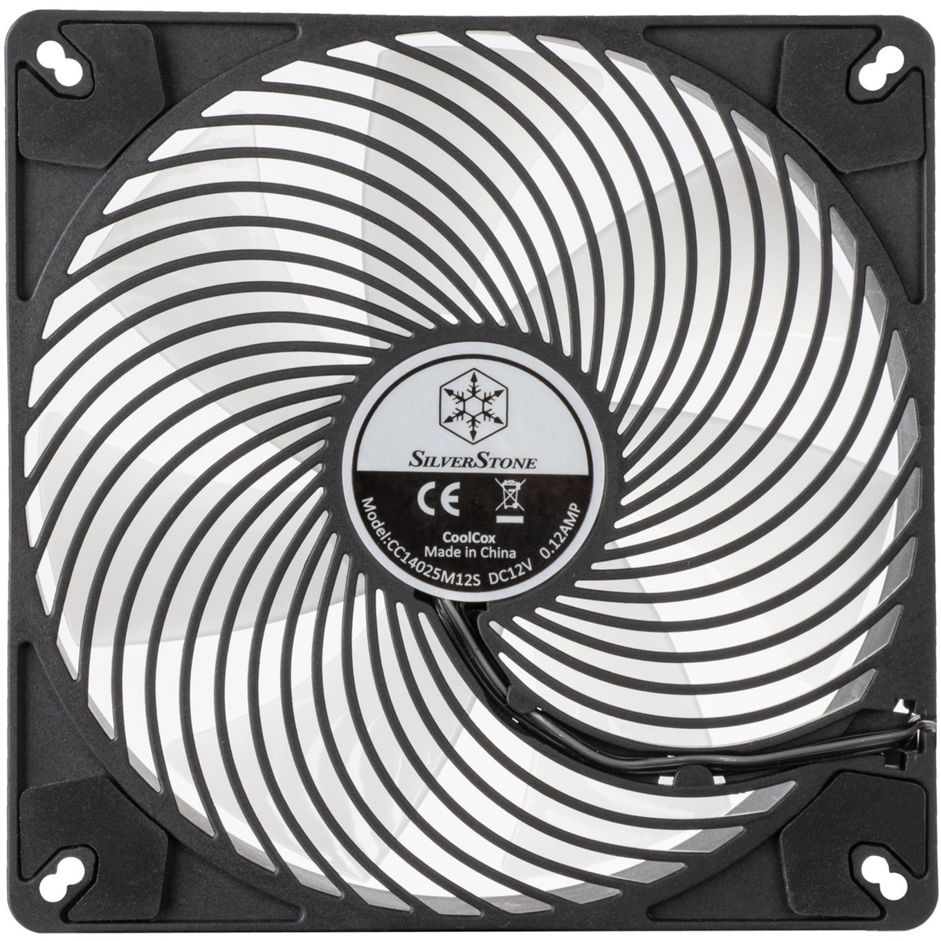 Silverstone air penetrator 140i argb case fan (zwart, 139 x 139 x 25 mm, pwm)