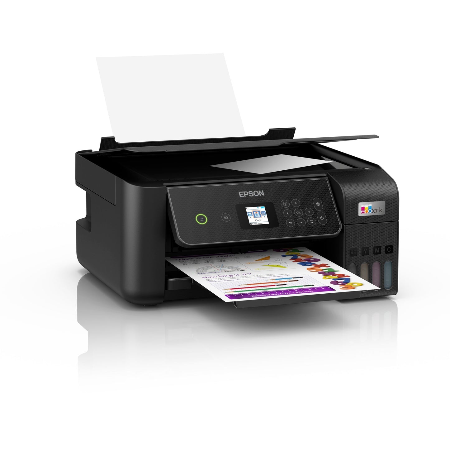 Epson ecotank et-2870 a4 multifunctionele wi-fi-printer met inkttank all-in-one inkjetprinter (zwart, scannen, kopiëren, inclusief tot 3 jaar inkt)