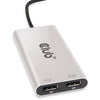 Club 3d thunderbolt 3 naar dual displayport displayport splitter