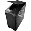 Sharkoon rev300 midi tower behuizing (zwart | 4x usb-a | 1x usb-c | rgb | tempered glass)