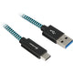 Sharkoon usb-a 3.2 gen 2 naar usb-c 3.2 gen 2 kabel (zwart lichtblauw, 0,5 meter)