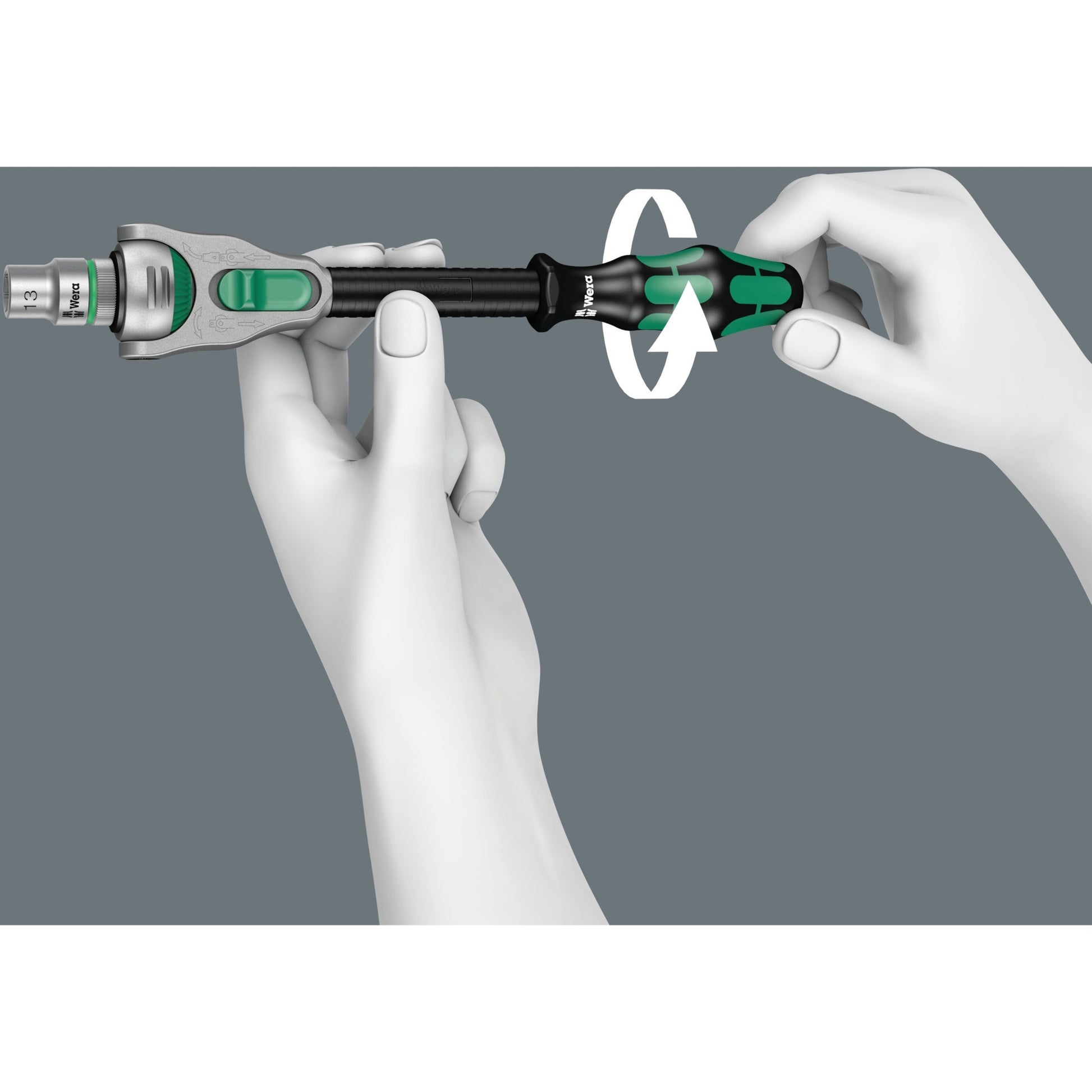 Wera 8000 a sb zyklop speed ratel met 1 4 -aandrijving (05073260001)