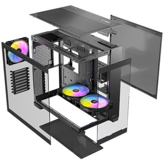 Antec c8 argb midi tower behuizing (zwart | 2x usb-a | 1x usb-c | tempered glass)