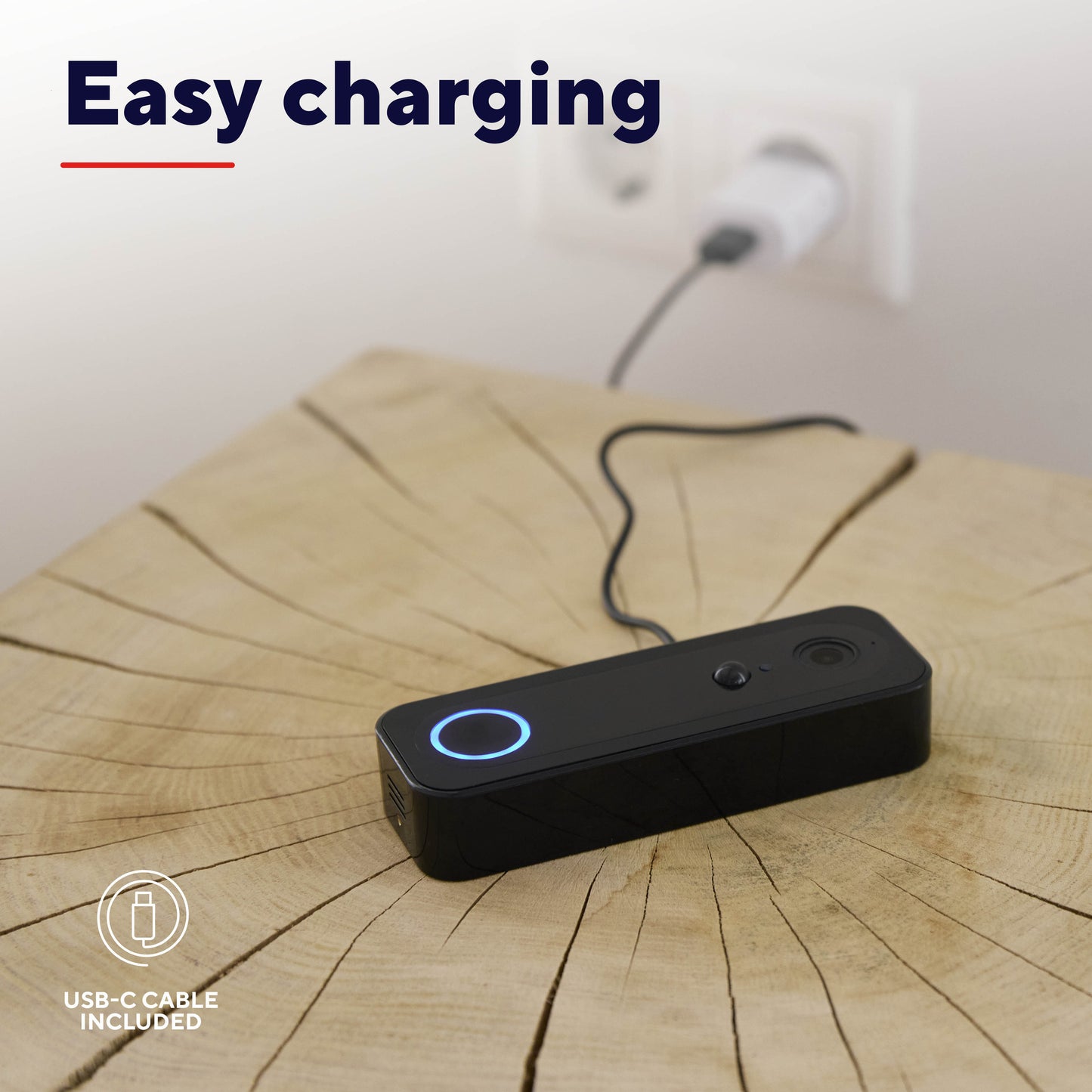 Trust doorcam-3000 slimme wifi deurbelcamera (zwart, 2.4 ghz wifi)
