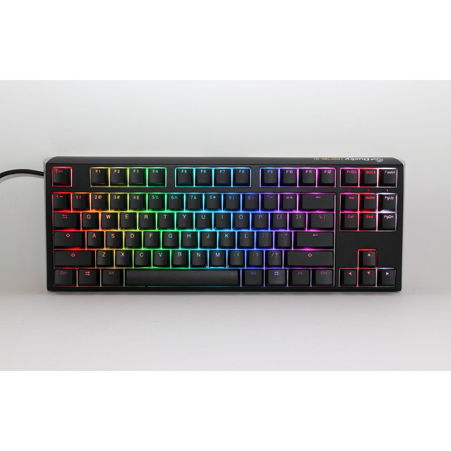 Ducky one 3 classic tkl rgb mechanisch toetsenbord (zwart, us lay-out (qwerty), cherry mx silent red, 80% (tkl), rgb leds, double-shot pbt, hot-swappable, quack mechanics)