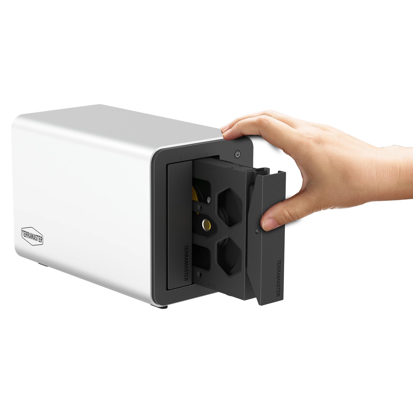 Terramaster f2-425 plus nas (wit, 2x 5gbe, hdmi, usb)