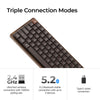 Keychron k3 max-h1w all-wood special edition rgb mechanisch toetsenbord (houtkleur, us lay-out (qwerty), milk pom red, 75%, rgb leds, double-shot pbt, hot swap, 2.4ghz | bluetooth 5.1 | usb-c)