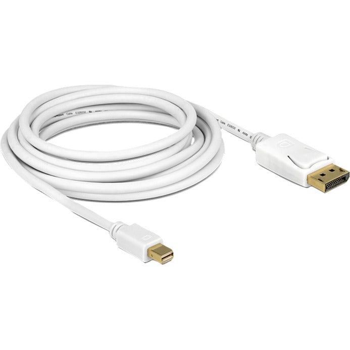 Delock mini-displayport naar displayport kabel (wit, 3 meter)