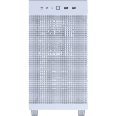Asus prime ap303 - tempered glass panel midi tower behuizing (wit | 2x usb-a | 1x usb-c | tempered glass)