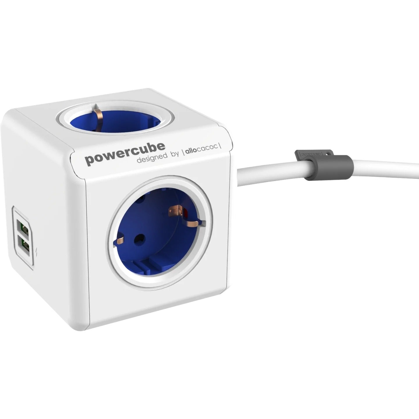 Allocacoc powercube | extended usb | stekkerdoos stekkerdoos (wit grijs)