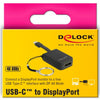 Delock usb-c > displayport adapter sleutelhanger (zwart, 4k 60hz)