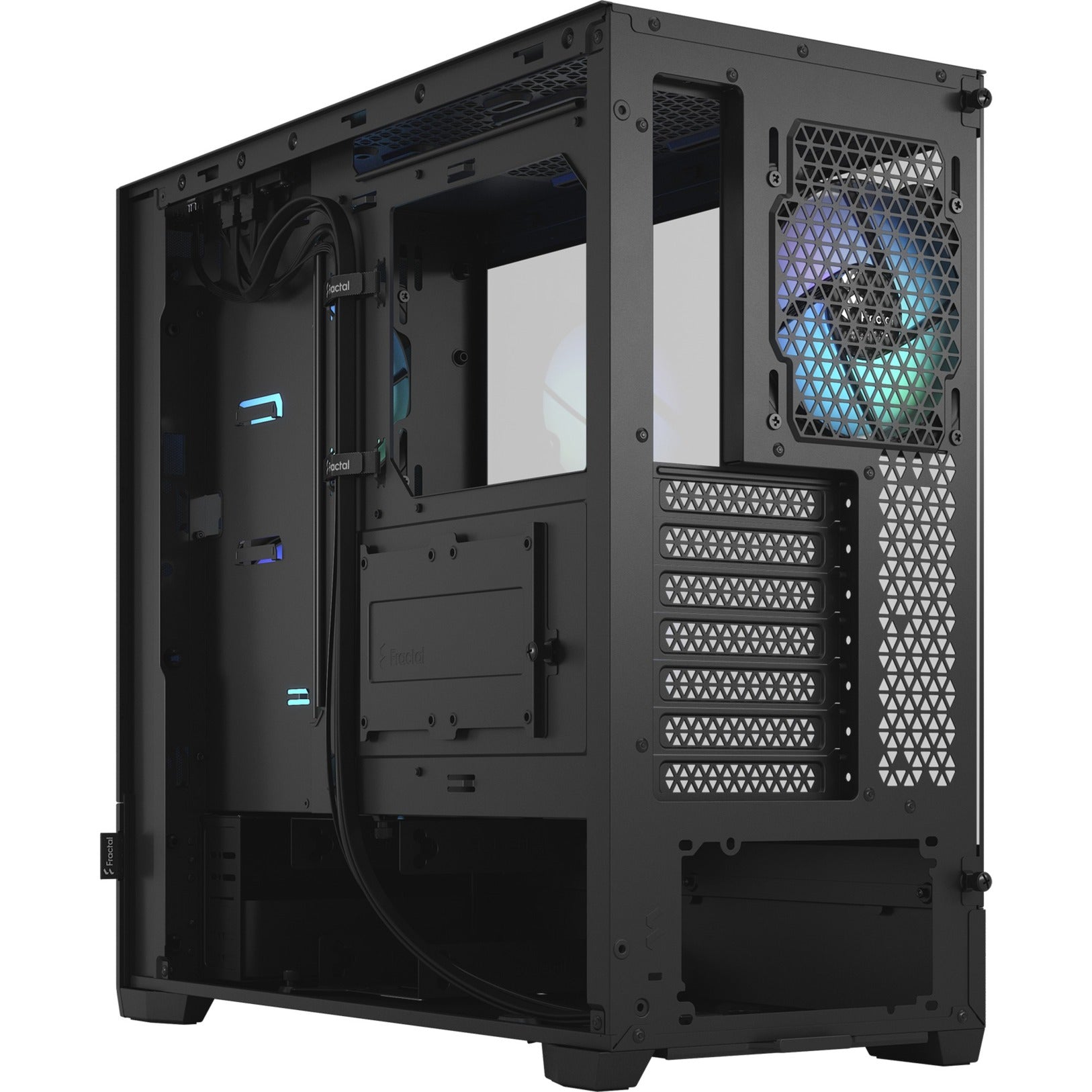 Fractal design pop air rgb midi tower behuizing (zwart | 2x usb-a | rgb | tempered glass)