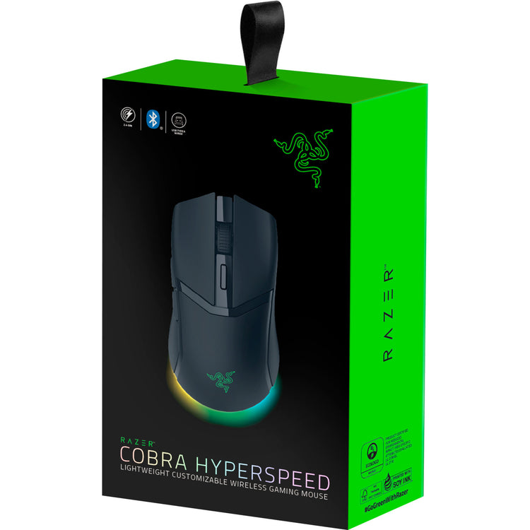 Razer cobra hyperspeed gaming muis (zwart, 26.000 dpi, rgb, 2.4 ghz bluetooth usb)