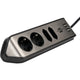 Brennenstuhl ®estilo hoekaansluitdoosstrook met usb laadfunctie 4-weg 2x b eschermend contactdoos 2x euro zilver zwart