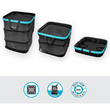 Gardena tuinafvalzak pop-up rechthoekig, maat l (zwart turquoise, tot 220 liter) - afbeelding 3