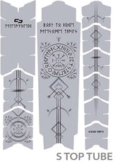 Unleazhed unscratch frame protector film - runes of shred black matt - afbeelding 2