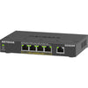Netgear 5-port gigabit ethernet poe+ unmanaged switch (gs305pp) (zwart)