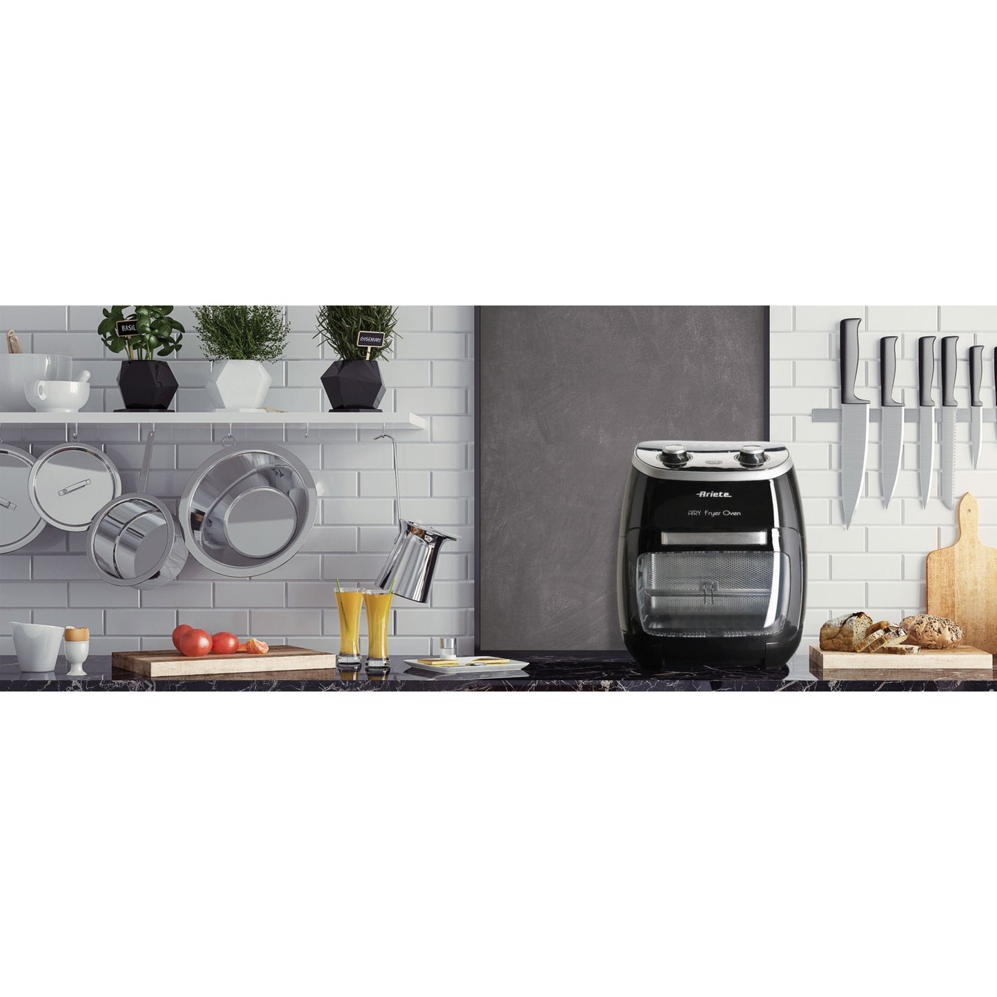 Ariete airy fryer oven 4619 00 heteluchtfriteuse (zwart, 11 liter)