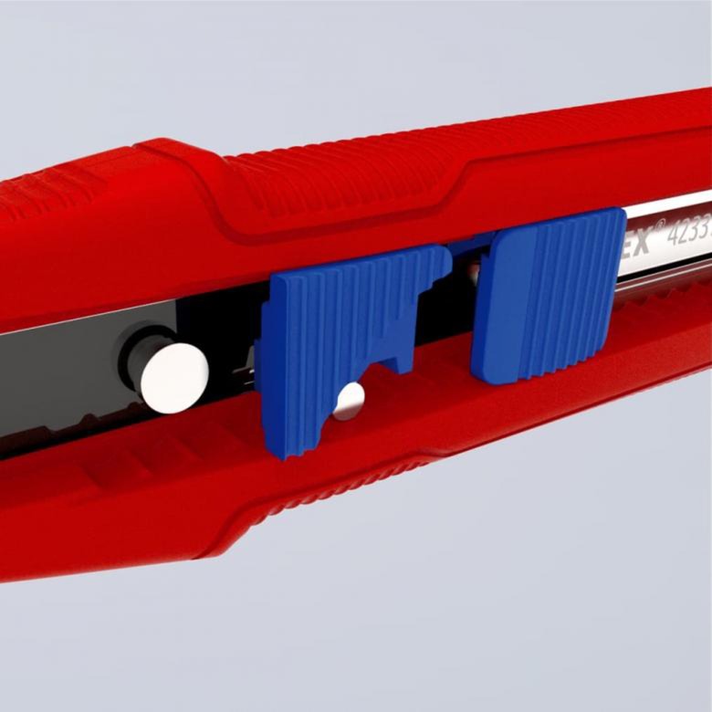Knipex cutix universele mes stanleymes (rood blauw, incl. 2 mesbladen)