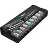 Wera 8100 sb 11 zyklop metalen ratelset, 3 8 gereedschapsset (zwart groen, 29-delig, volledig metalen ratel met vierkantaandrijving)